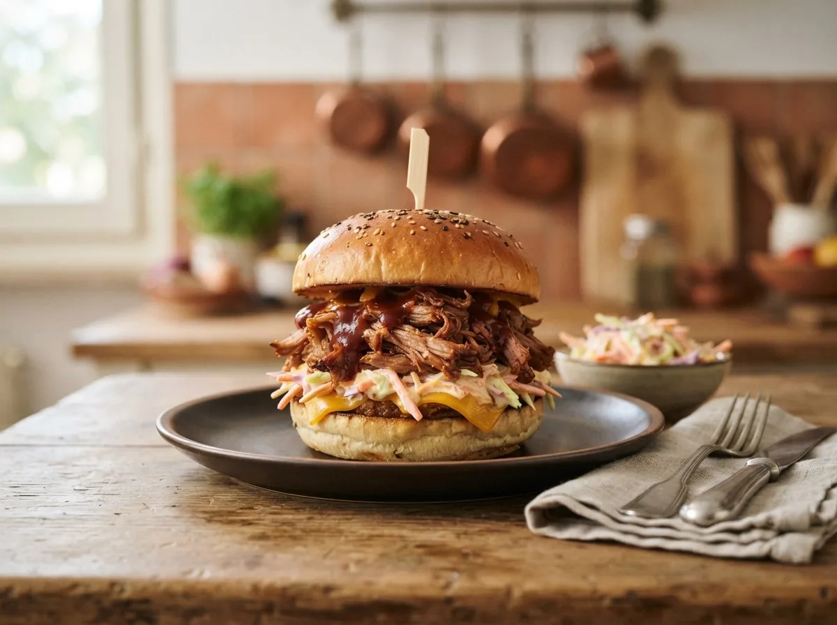 Pulled pork burger